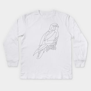 Peregrine falcon Kids Long Sleeve T-Shirt